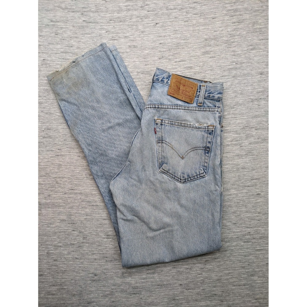 VTG Levis 505 Jeans Mens‎ 33x32 Blue Straight Leg Regular USA 90s Thrashed Read